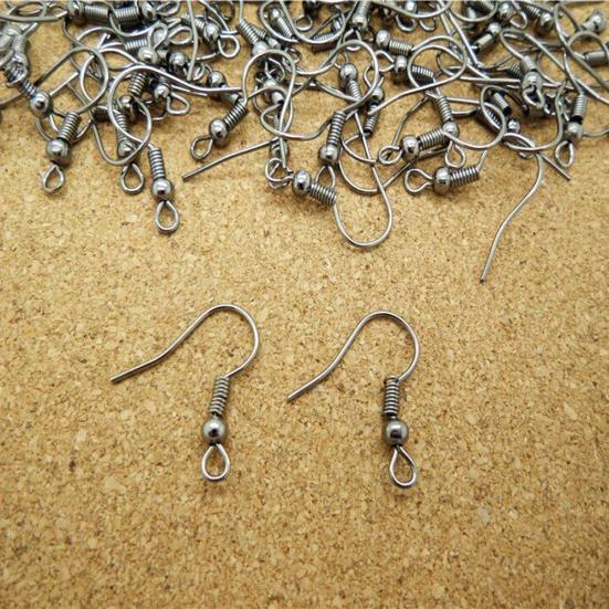 100Pcs/500Pcs Earring Hook Coil Ear Wires for DIY Jewelry Making Findings Repair
