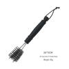ZISIZ Double-Headed Wooden Handle BBQ Brush
