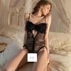 Erotic Underwear Sexy Perspective French One-piece Women's Mesh Big Bow Lace Temptation Erotic Underwear Onesie