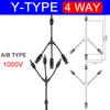 1/5/20/100 Sets Photovoltaic Solar Connector 1000V 30A Male Female 3-Way 4-Way 5-Way Plug DC PV Y Type 1 To 2/3/4 Adapter
