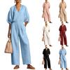 Lässiger und eleganter Damen-Jumpsuit mit taillierter Taille und V-Ausschnitt für Temperament