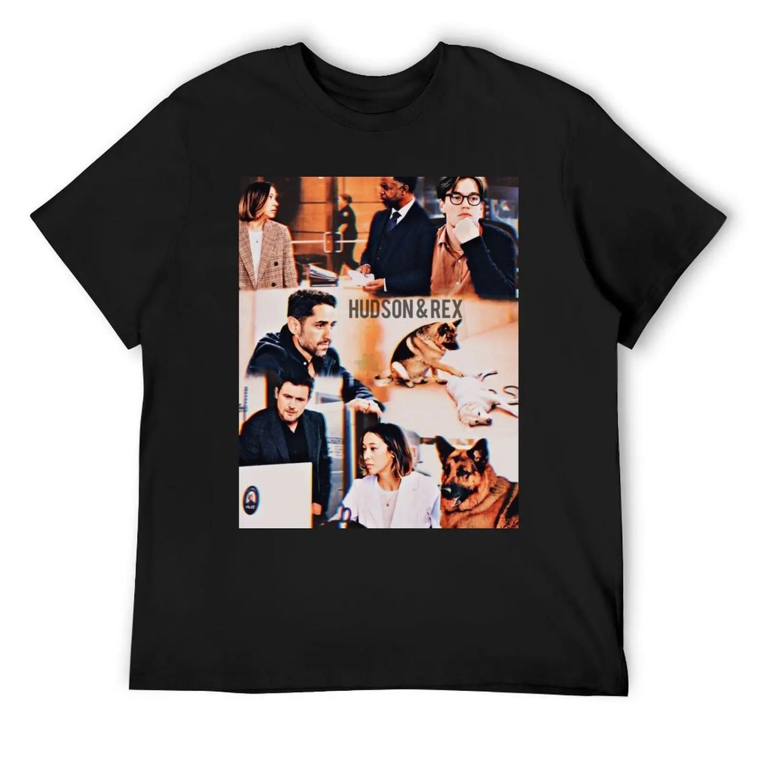 Hudson And Rex T-Shirt blue lock graphics aesthetic clothes T-shirts man mens designer t shirt S