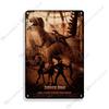 Classic Movie Poster Jurassic Park Metal Sign Retro Poster Vintage Metal Plaque Rusty Metal Sign Club Bar Cafe Industrial Decor