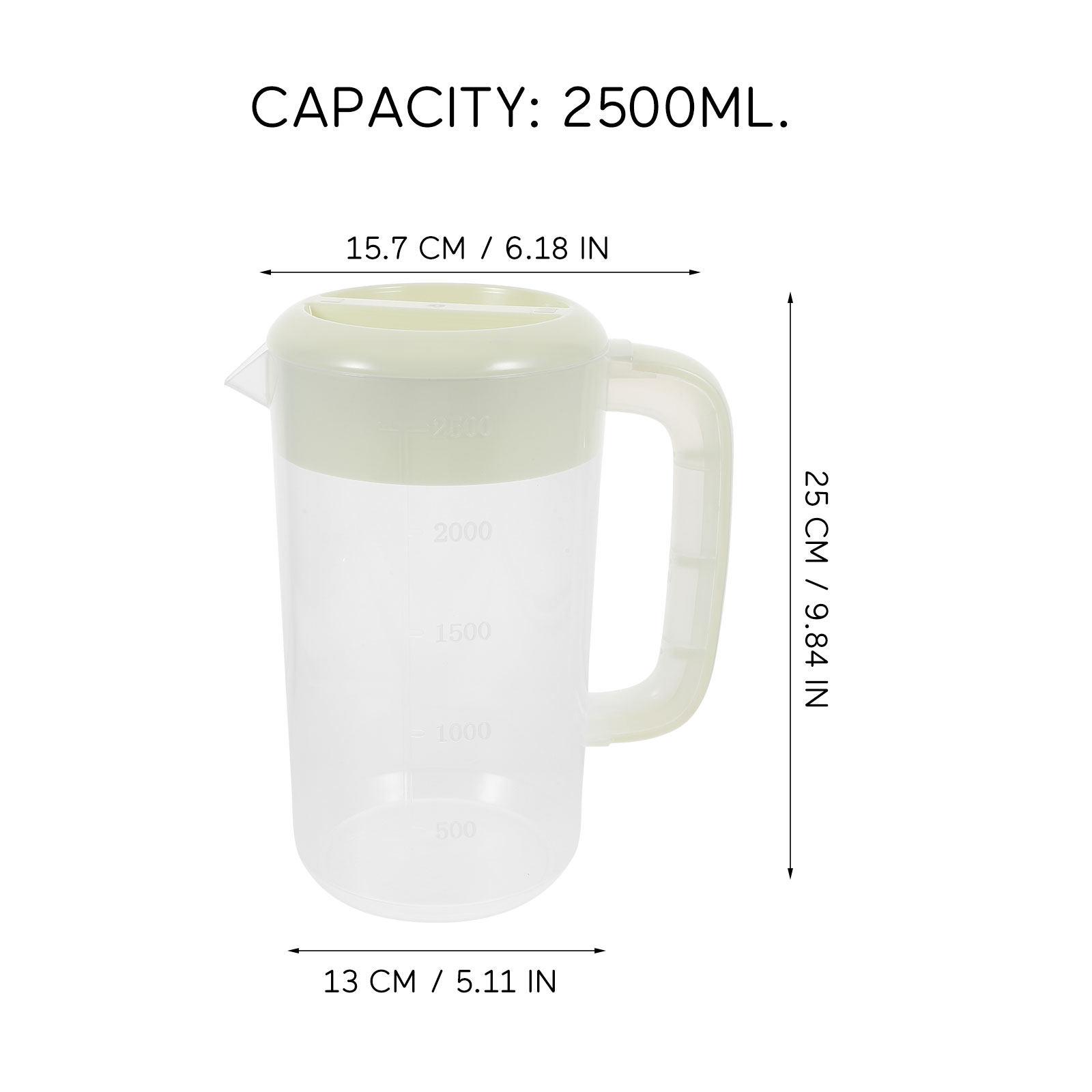 

2500Ml Plastic Water Pitcher Set Light Tea Measuring Pot Cold Hot Resistant Juice Container for Home Camping Travel зелёный