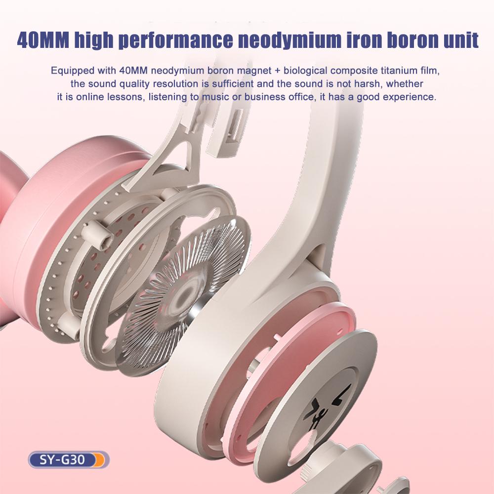 Kids Wired Headset 3.5mm On-ear Computer Game Headphones With Microphone Mute For Skype Call Center Headsets For Pc Laptop