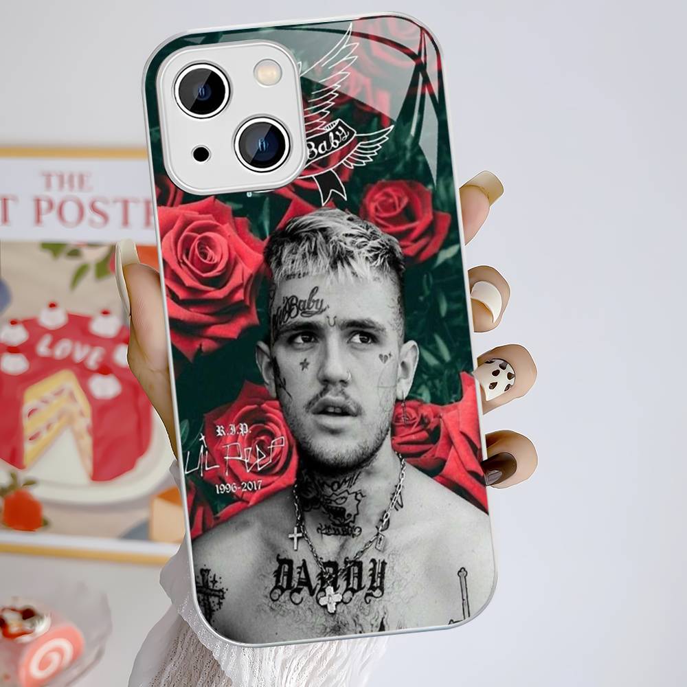 Hip Hop Rapper L-Lil P-Peep Tempered Glass For Iphone 14 13 12 11 Pro Mini XS MAX 14Plus X XS XR Fundas