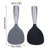 1Pc Silicone Spoon Non-Stick Cooking Spoon Stainless Steel Handle Anti-Scalding Pot Rice Spoon Durable Kitchen Gadgets