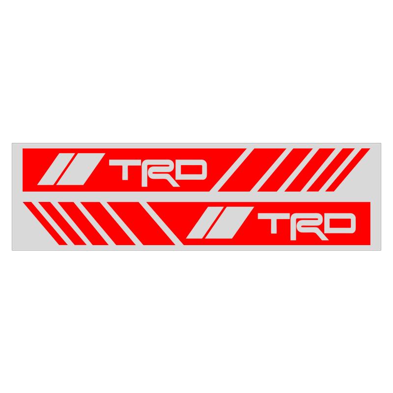 2PCS Car Rear View Mirror Side Stripe Badge 3D Sticker Car Styling for Toyota TRD Chr Corolla Yaris Rav4 E150 E120 Land Cruiser 200