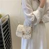 2025 New Shoulder Bag Women's Bag Woven Baguette Underarm Bag Fashionable Small Fresh Square Bag