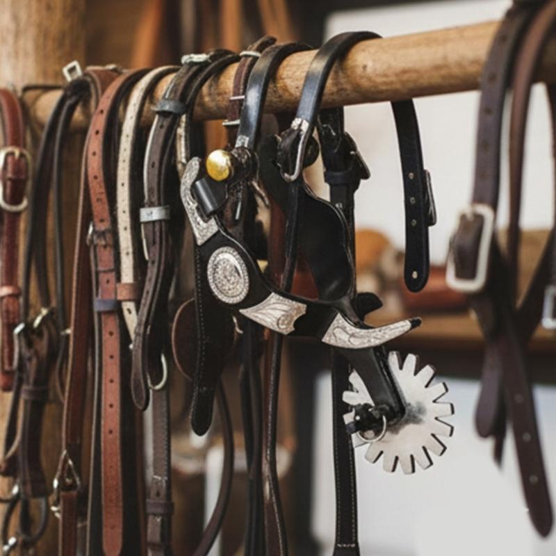 Metal Steels horse Spur Decoration Roping Spur Rustproof Horse Boot Spur Decoration for Equestrians Competition