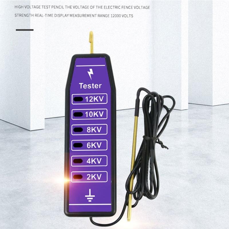 2-12KV High Voltage Electric Fence Voltage Tester Farmers Fence Voltage Testing Tool Electric Fence Voltage Fault Finders