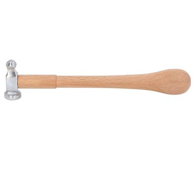 Mini Hammer Hochkohlenstoffstahl Rundkopf Ergonomischer Holzgriff Kugelhammer für Goldschmiedearbeiten