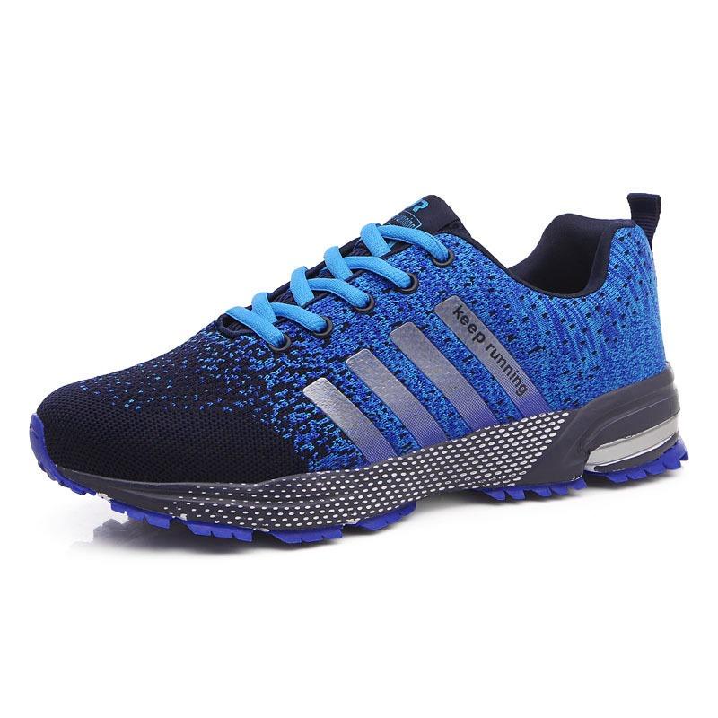 2 Outdoor Men's Shoes All Black Sneakers Mesh Running Men's Shoes Large Size