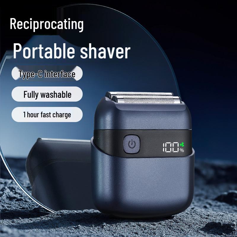 Electric Shaver with Digital Display, Magnetic Double Blade, Fast Charging, Mini Household Razor