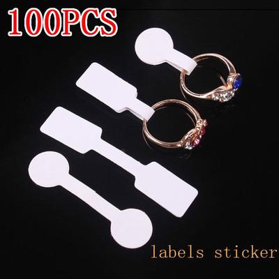 100 szt./worek Puste metki cenowe Naszyjnik Pierścionek Etykiety na biżuterię Naklejki papierowe