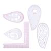 5Pcs Curve Ruler Set MultiFunction Builtin Scale LShaped Clothing Designed Measuring