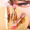 Fine Glitter Lipstick, Quicksand Gold Lipstick, Moisturizing Silky Mermaid Girl Pink, Long-lasting Waterproof, Grapefruit Orange