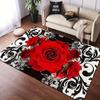 1 piece/8mm thickness JIT rose pattern bathroom rug, kitchen mat, living room rug, bedroom rug, indoor doorway mat, machine washable, entrance door