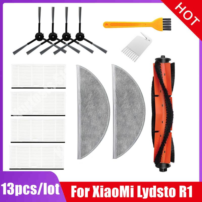 For Xiaomi Lydsto R1 R1A Accessories Spare Parts Robot Vacuum Cleaner Replacement Main Brush HEPA Filter Side Brush Mop Rags