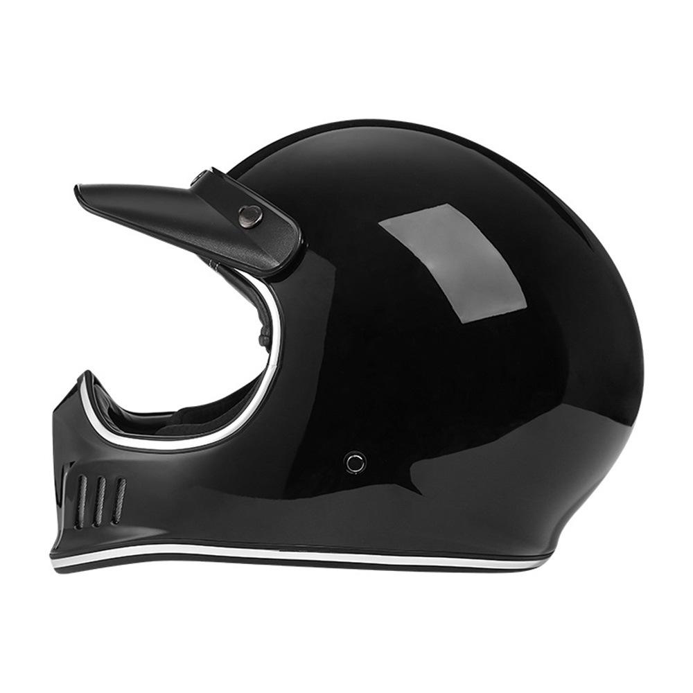 Retro-style full-face helmet for all seasons Motorcycle helmet Full-face bicycle helmet DOT
