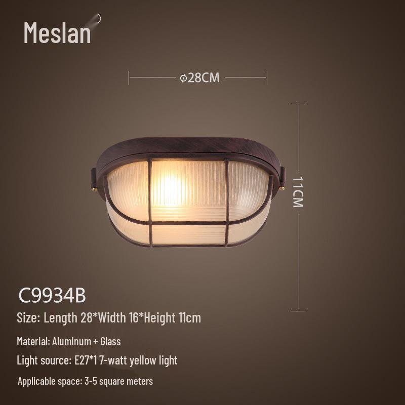 American Retro Industrial Ceiling Light for Bedroom, Dining Room, Balcony, Corridor, Aisle, and Entrance