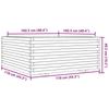 VidaXL Planter White 110x110x49.5 Cm Solid Pine Wood, Outdoor Planter, Flower Box, Tomato Planter, Planter 3282545