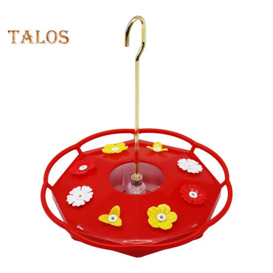 

Кормушка для колибри 600 мл, подвесная кормушка для диких птиц с 8 отверстиями для кормления цветов и насестом для декора сада, патио, заднего двора A