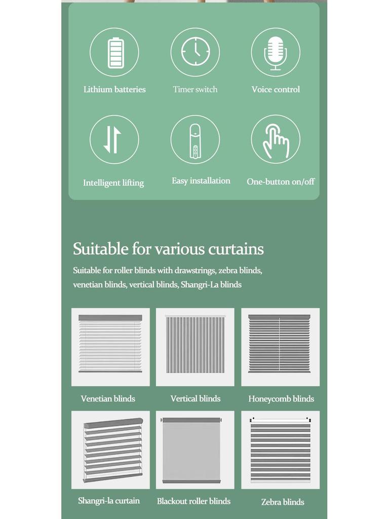 ZigBee Smart Electric Curtain Motor with Remote & App Control