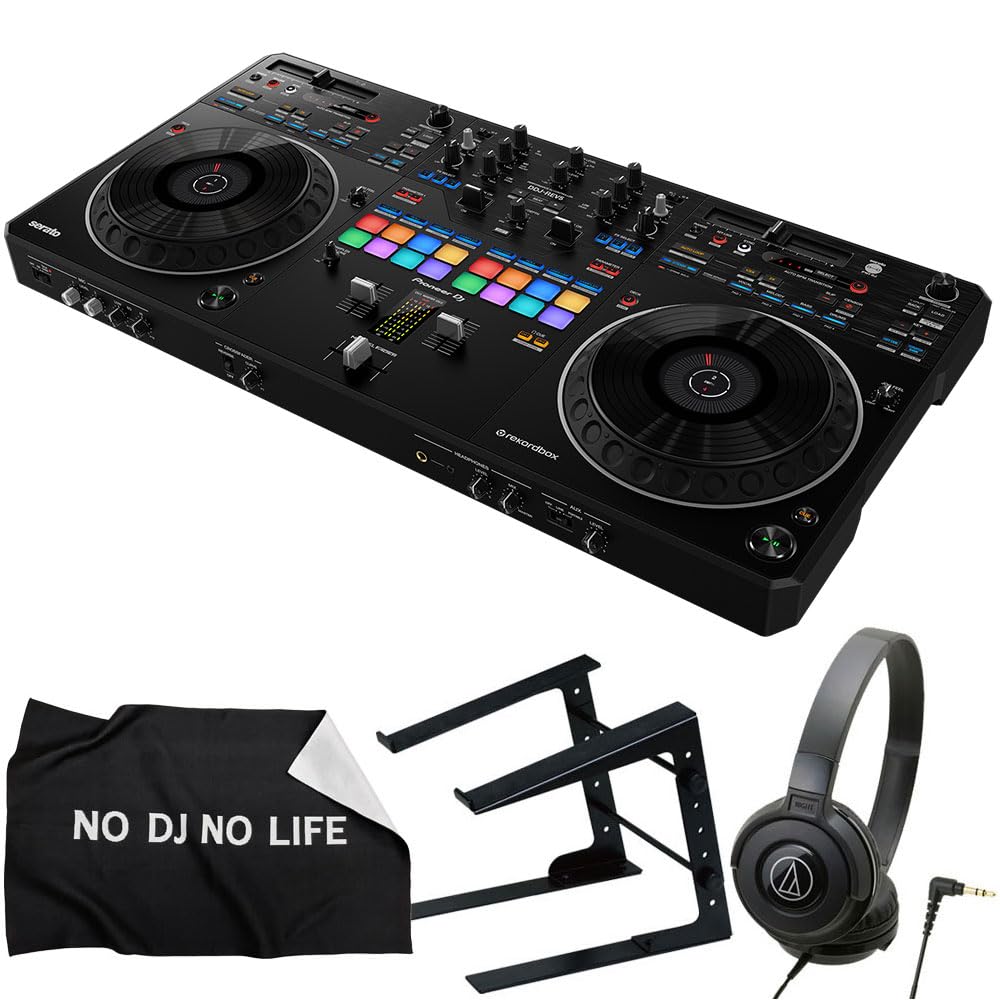 

PIONEER DJ-контролер, навушники, підставка для ПК, набір пилозахисних чохлів DJ Pro DDJ-REV5 + ATH-S100 + + сумісний з rekordbox/Serato