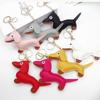 Mini Dachshund Dog Keychain  PU Leather Animals Keyring Hanging Ornament Backpack Handbag Charm Gift for Men Women