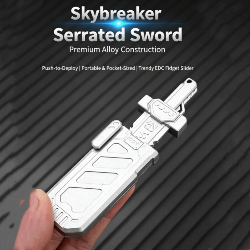 EDC Magnetic Ejection Sword Sheath Fidget Toy Metal Push Slider Portable Toy Stress Relief Anxiety Relax Gift For Adult  Office