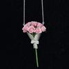 Elegant Wearable Flower Bouquet Clip Pendant Necklace for Women Trendy Romantic Gift for Mom Choker Party Jewelry Gifts