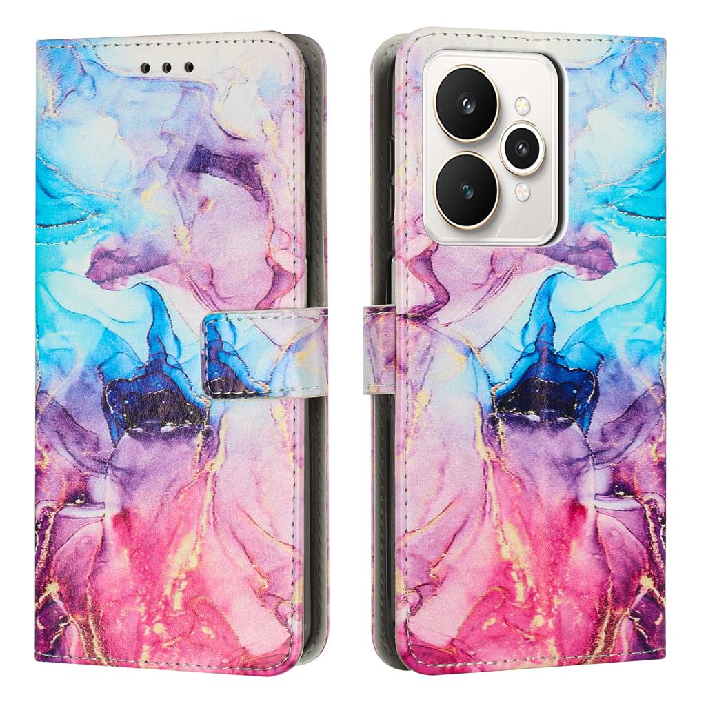 For Realme 15 5G/Realme 15 Pro 5G Stand Case Marble Pattern PU Leather Wallet Phone Cover