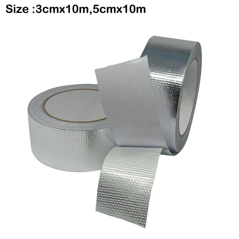 High Temperature Fiberglass Aluminum Foil Tape 10M Fireproof Tape New Aluminum Foil Tape Seal Pipe