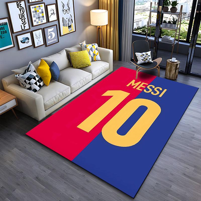 Red and Blue Messi 10 Carpet suitable as a non-slip mat for the living room or bedroom sofa