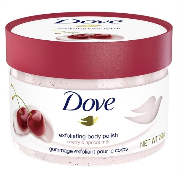 Dove Creamy Scrub Cherry Apricot Milk 298g Set of 2 &