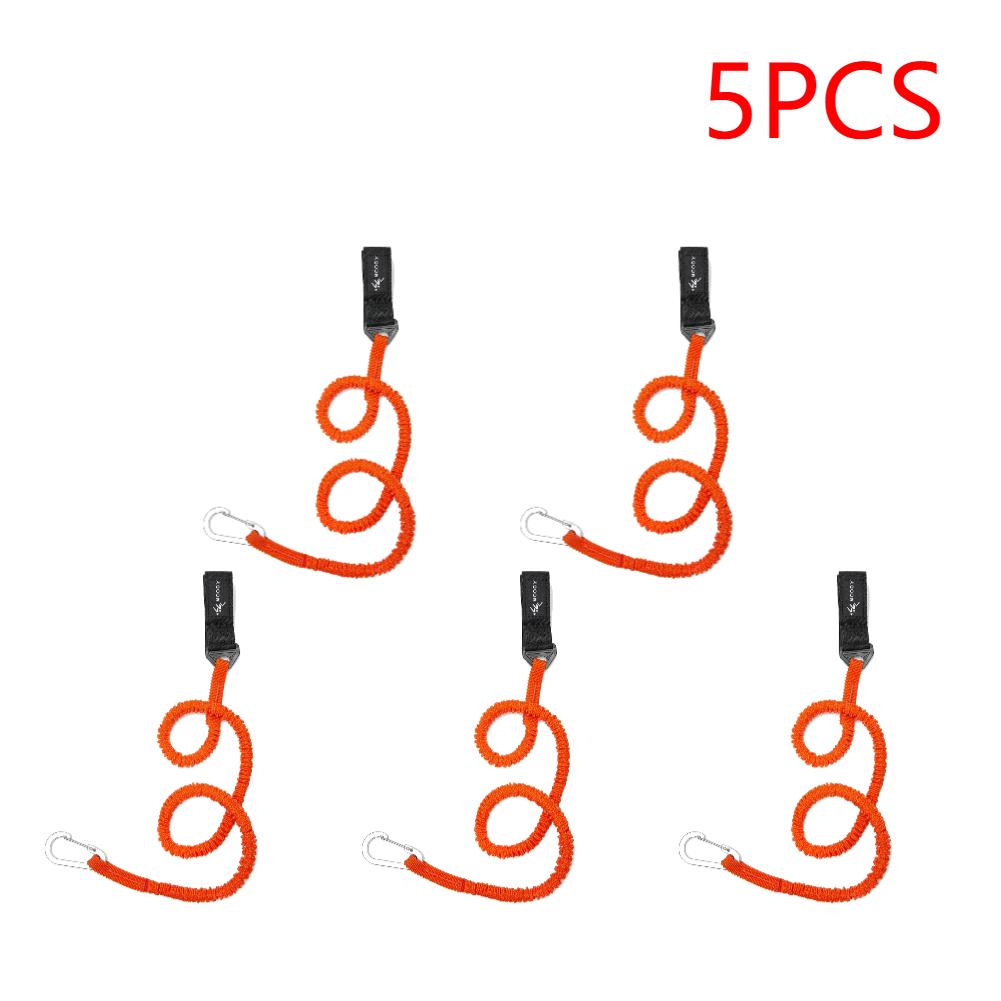 1-10Pcs Elastic Kayak Paddle Leash Heavy-duty Lanyard Kayak Paddle Belt Safety Rope with Strong Buckle Rowing Boat Accessories