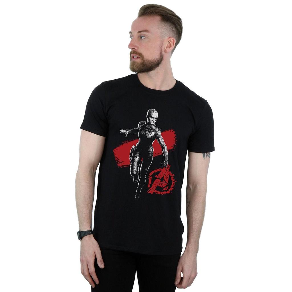 Marvel Mens Avengers Endgame Mono Nebula T-Shirt