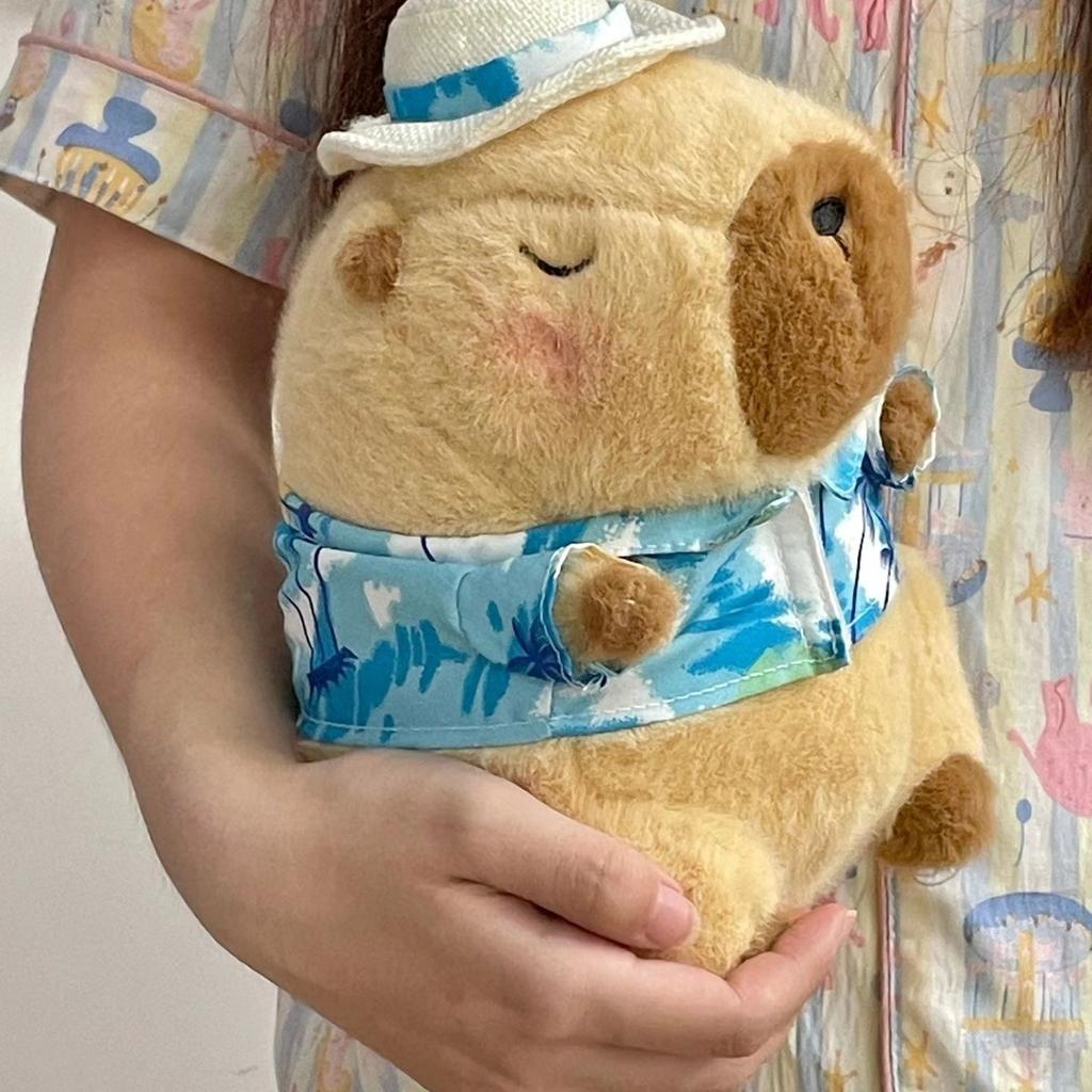 23cm Capybara Plüsch Simulation Capibara Anime Fluffty Spielzeug Niedliche Puppe Stofftiere Weiche Puppe Plüsch Weihnachts-Erntedank-Geschenk