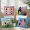 Cartoon Barbapapa CUTE  Cushion Cover Car Throw Pillow Case For Sofa Car Christmas Gift 40x40cm 45x45cm