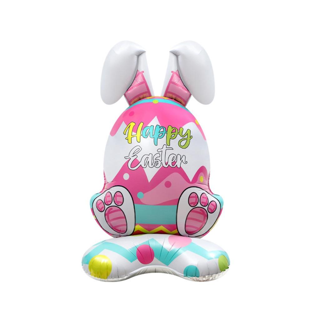 Colorful Design Easter Rabbit Balloon Aluminum Film Large Bunny Balloon Easter Balloon Party Favor