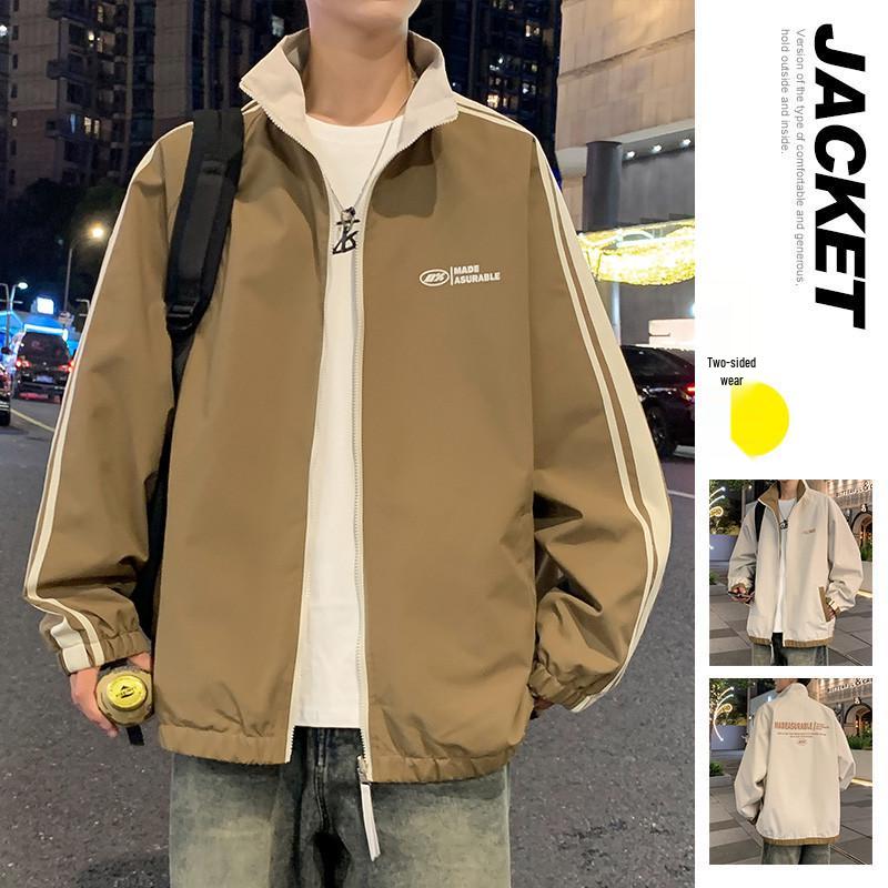 Winter Mr. Huang - 2026 Korean Style Reversible Jacket: Trendy & Handsome Spring Data Model Edition XL светло-коричневого