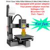 New 3D Printer High Layer Resolutions Frequency Division Multiplexing ABS All Metal Nozzle Small 3D Printer For Model Making EU