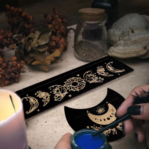 Moon Shaped Tarot Card Stand, Tarot Deck Base Bracket, Tarot Card Case, Card Stand, Moon Shaped Tarot Card Box, Divination Trinket Box, Keepsake Box,