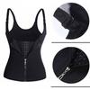 Women Waist Trainer Corset Tummy Control Shapewear Sweat Zipper Vest Slimming Body Shaper Sauna Suit Workout Cincher Tank Top with Adjustable Straps