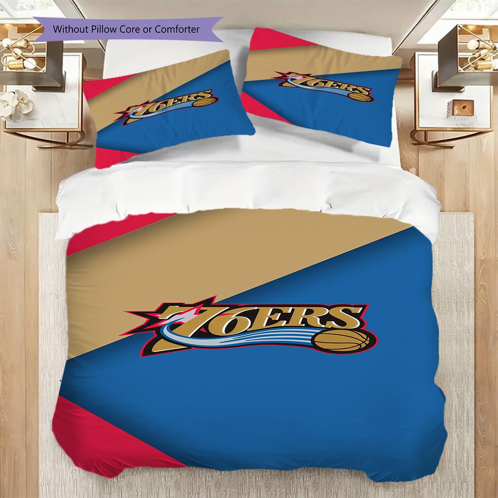 Philadelphia Ers Team Spirit Bedding(1 * Duvet Cover + 2 * Pillowcase, Without core)Soft and Comfortable Christmas Birthday Gift