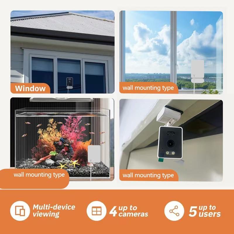 Wireless 3MP HD Glass Window Camera for Home Monitoring