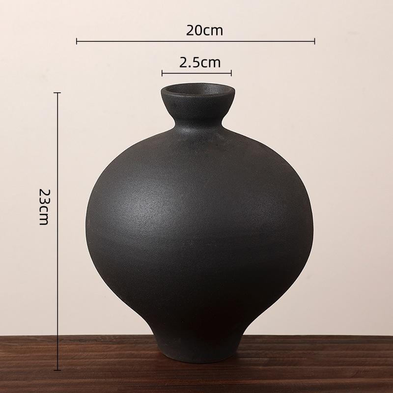 Ceramic Vase Chinese-style Retro Iridescent Porcelain Jars Flower Vase Ceramic Handicrafts Terrarium Home Decoration Accessories