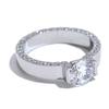 Yhpup Luxury Bling AAA Cubic Zirconia Stainless Steel Fashion Wedding Ring Women High Quality Exquisite Anniversary Jewelry Gift