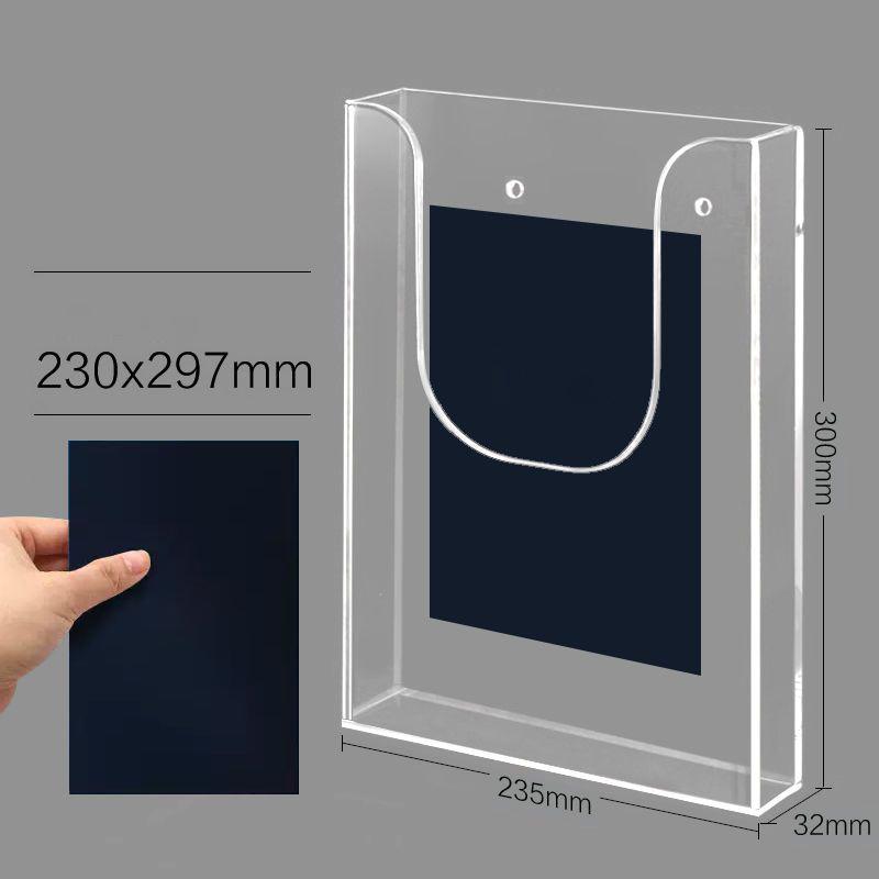 A4/A5 Clear Hanging File Organizer,Wall Mounted Mail Paper Document Folder Holder,Clipboard Storage Organization Magazine Rack